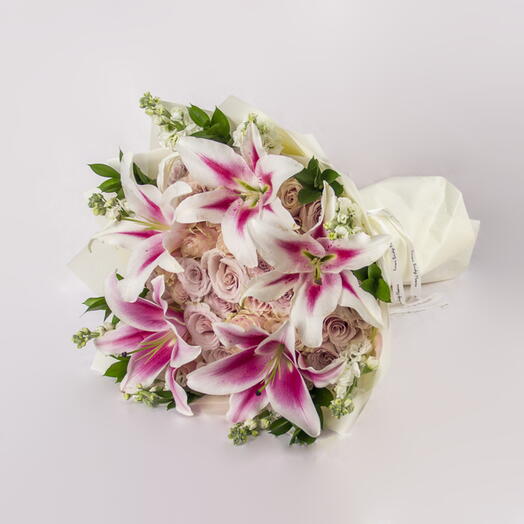 Elegant Lily and Rose Mix
