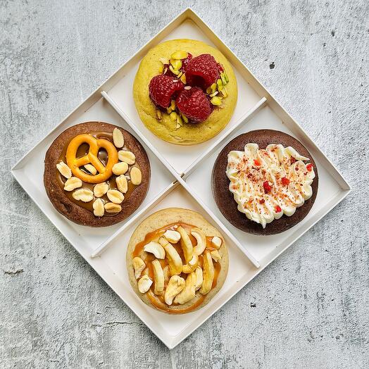 ХИТ! Набор Печенья Кукис с начинками, 4 шт. NY Cookies 🍪 Подарок для дочки. Сюрприз для девушки