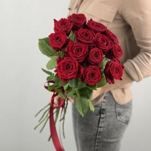Красные розы 60см