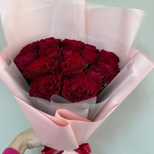Ramo de 15 rosas kenianas de 40 cm