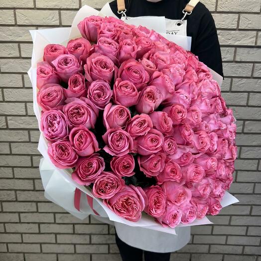 Букет из 99 роз сорта Pink Expression