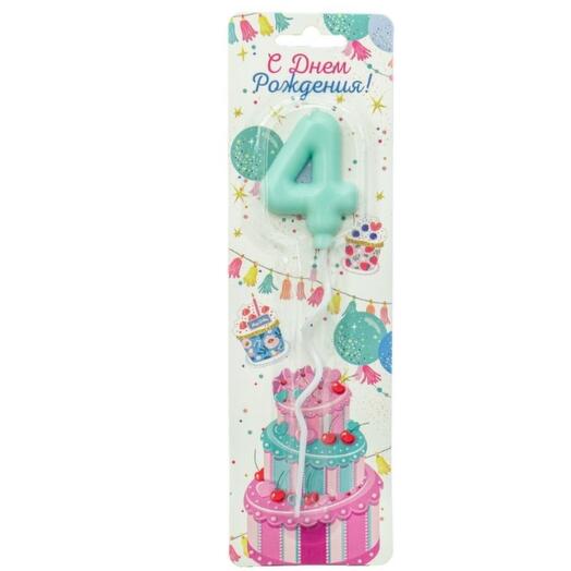 Свеча цифра 4 тиффани