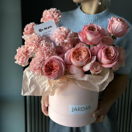 Цветочная коробка "Розовая радость"