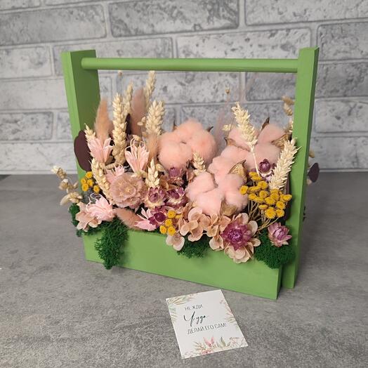 Композиция из сухоцветов "луговые цветы"