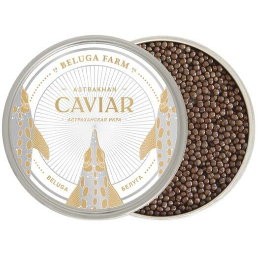 Чёрная икра каспийской белуги (прижизненный метод) 125 г, ж/б