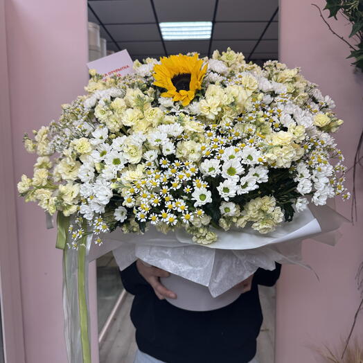 Полевая роскошь🌻 ромашки, Сантини, маттиола, подсолнух 🌿🤍