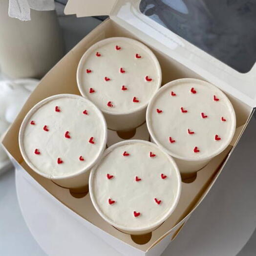 Торт в стакане, cake to go, трайфлы  4 шт