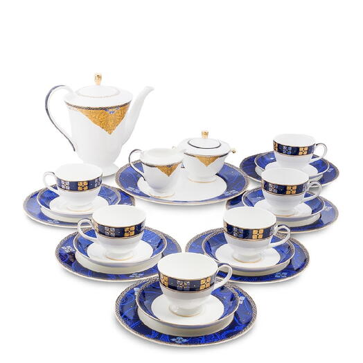 Чайный сервиз 22 предмета на 6 персон "Gold Palermo/ Голд Палермо" (Pavone/ Павон)