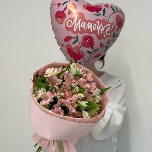 Сет с альстромериями для мамочки