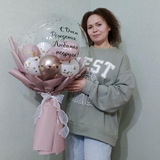 Шар баблс с индивидуальной надписью