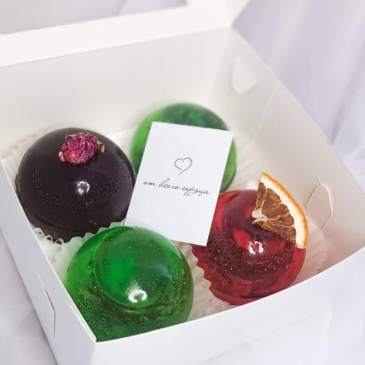 Набор Чайные бомбочки 4 шт, Новый год, подарок, друзьям, коллегам