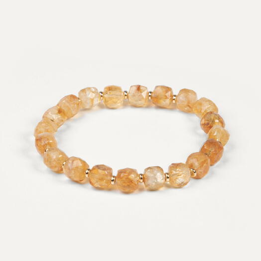 Браслет Флокс Цитрин 14K 19 см (BRA1112)