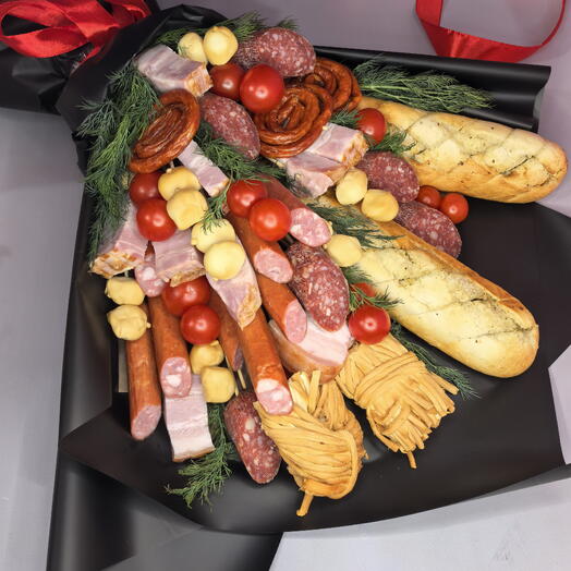Мужской колбасный букет