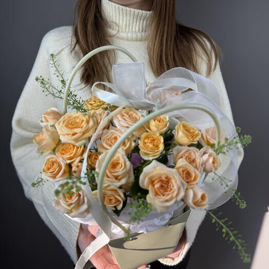 Кустовая Роза в персиковом оттенке 🧡