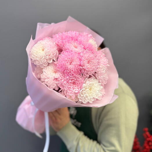 -10%АКЦИЯ🌸Монобукет-комплимент "Девочка моя"/куст хризантема /Цветы Уфа/Цветы в Уфе/Доставка цветов Уфа
