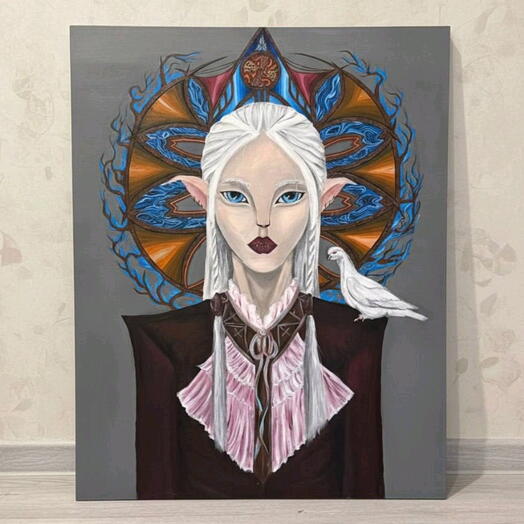 Картина акриловыми красками "Аврора"