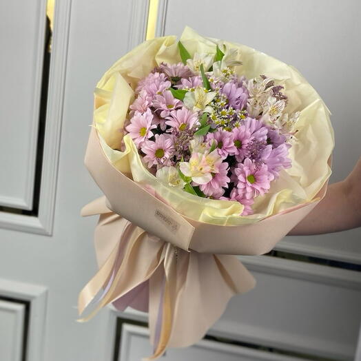 Микс с ромашковыми хризантемами
