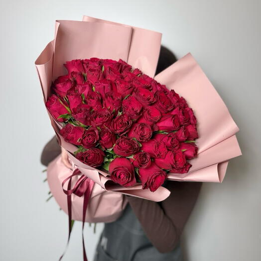 Элегантная Романтика / красные кенийские розы 🌹