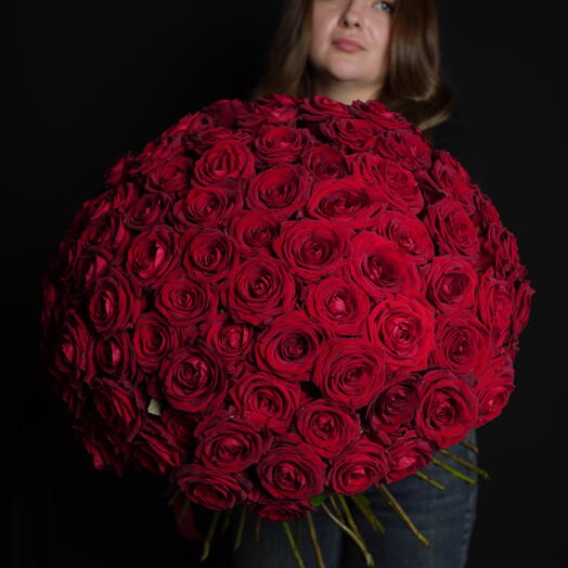 Красные розы для любмой 101♥️
