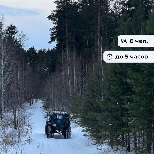 Экстремальный рейд.  Тур на снегоболотоходе до Манской петли