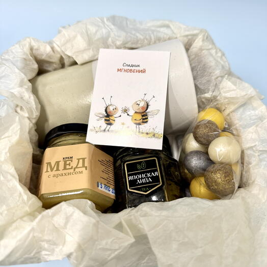 Чайный бокс «Японская липа»/ чай / орехи /кружка