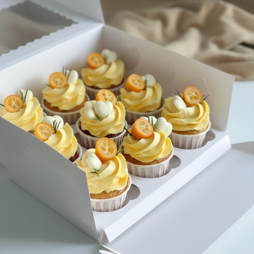 Cupcakes с цитрусом, 9 штук