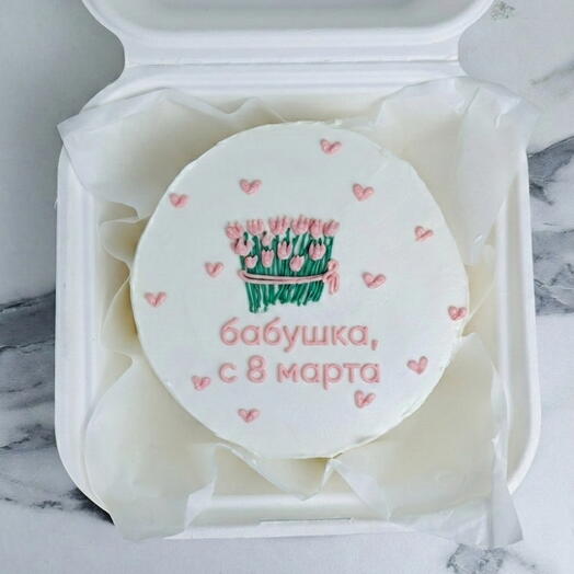 Мини-торт (Бенто) Бабушке с 8 марта