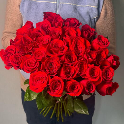 31 эквадорская красная роза ️ 🌹