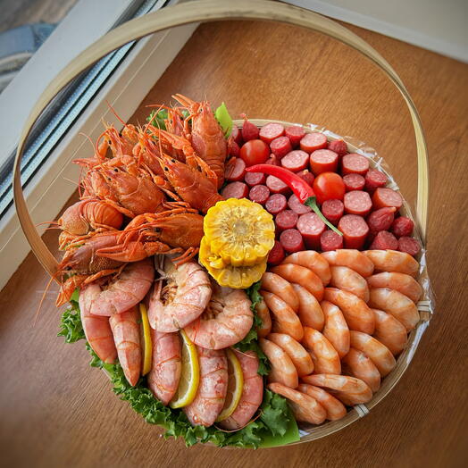 Мужской букет , корзина
