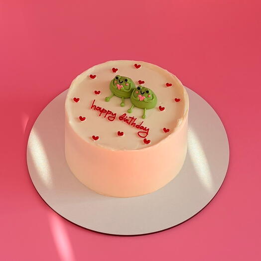 Бенто торт 750 гр с лягушками happy birthday