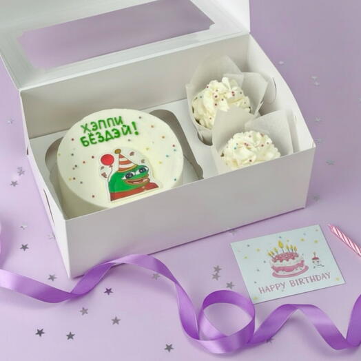 Bento cake and cupcakes for birthday