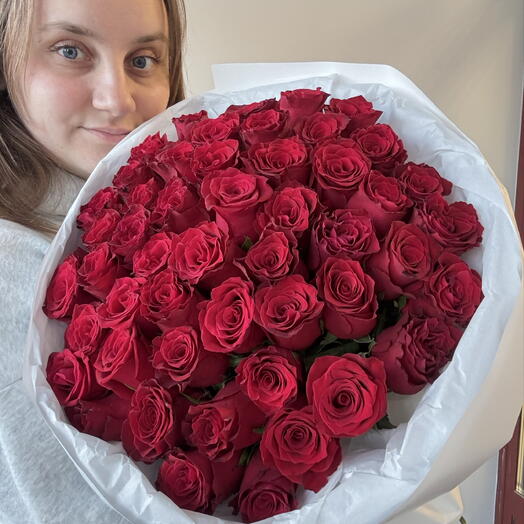 51 роза 60 см в упаковке 🤩