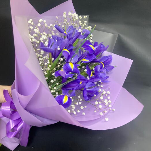 💜💜Букет с яркими ирисами