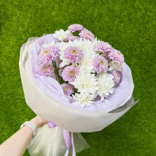 💐Пышный букет из кустовых хризантем💐