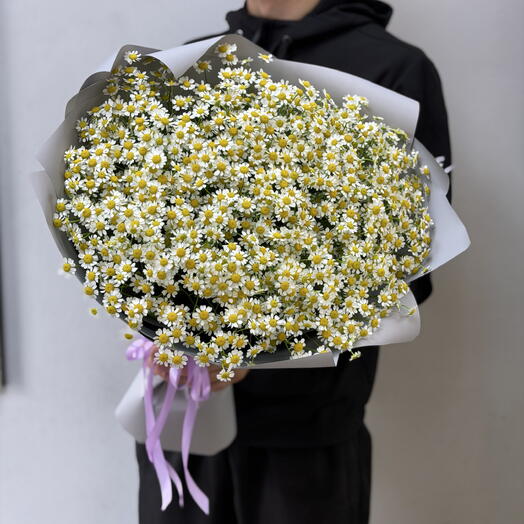 Букет из 19 ромашек полевых