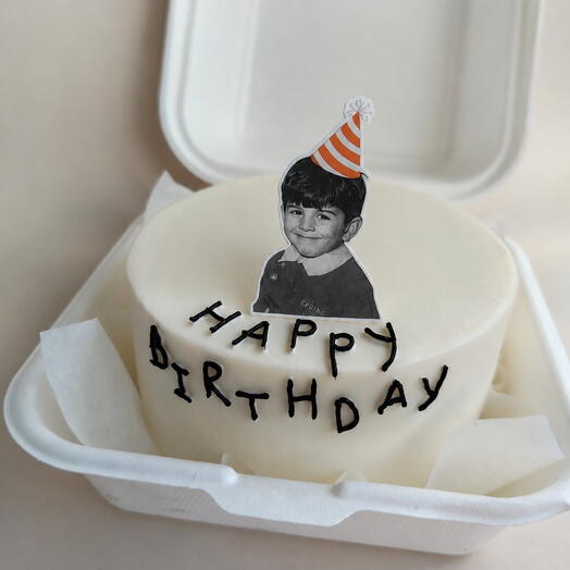 Бенто Happy birthday c фотопечатью, трендовый дизайн