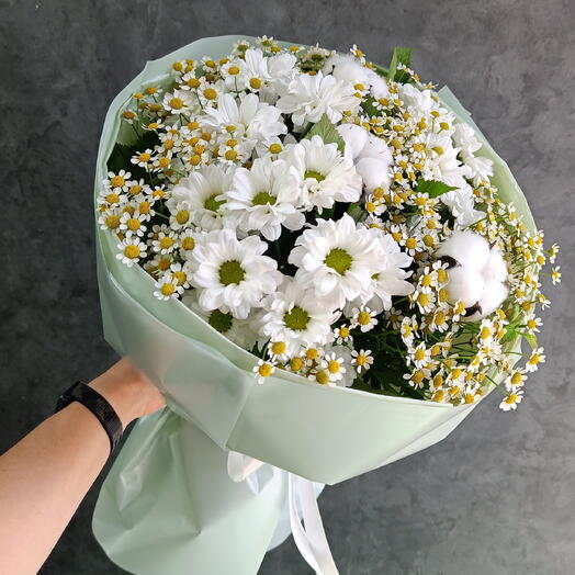 Ромашки с хлопком