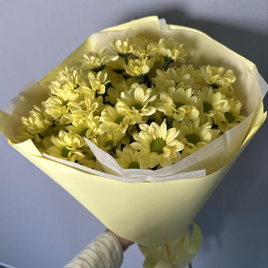Букет из лимонных хризантем 🌼🍋🍋‍🟩