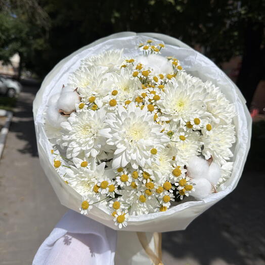 Букет комплимент с хлопком