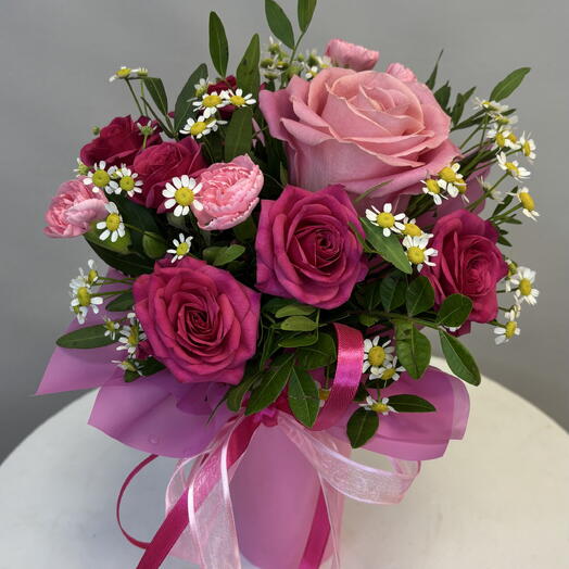 Композиция розовый стаканчик 95643