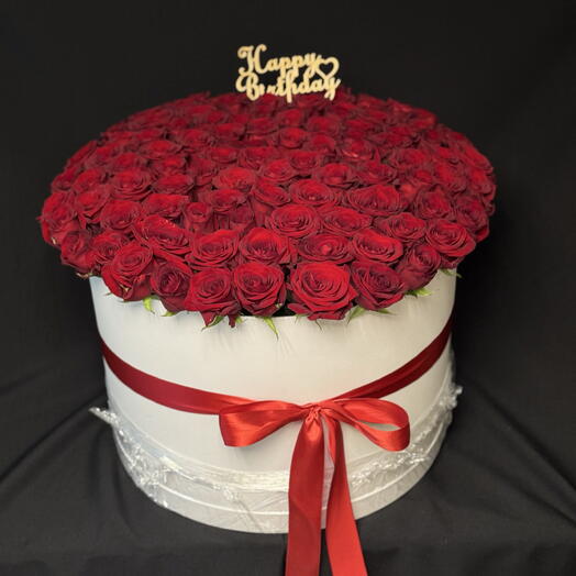 101 Роза в коробке 🌹ш