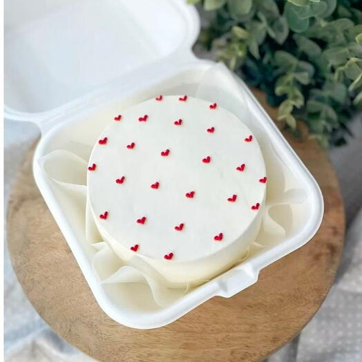 Мини торт с сердечками