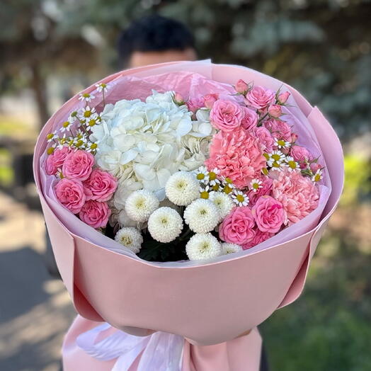 Букет "Розовый флёр"