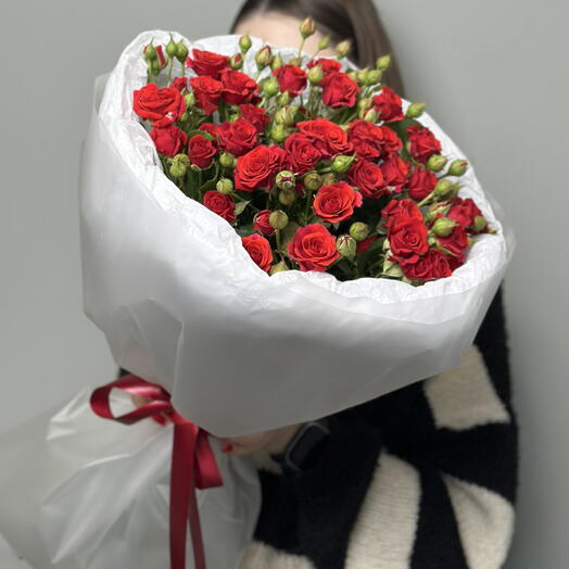 Мирабель (Монобукет из кустовой розы)