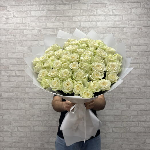 Букет из белых роз 🌹🌹🌹