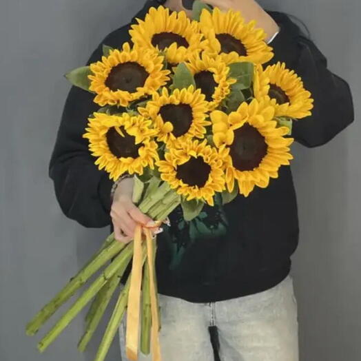 Монобукет🌻 Подсолнух 9 шт