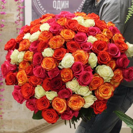 Ramo de 101 rosas 50 cm mezcla Ecuador