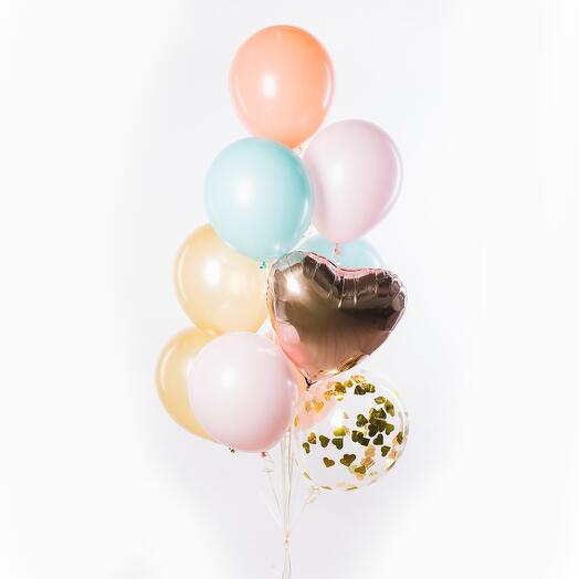 Bouquet of balloons with helium "Gentle recognition"