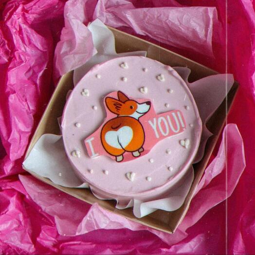 Бенто-торт "Корги I love you"