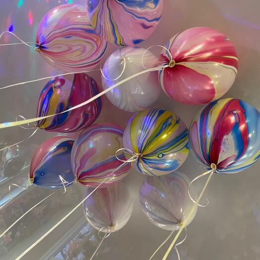 A set of helium balloons